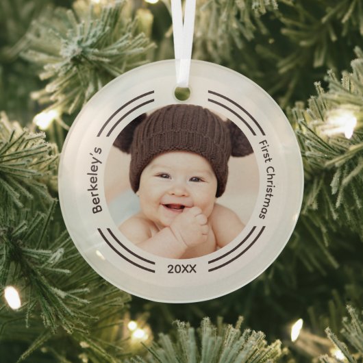 Baby voor eerste kerstmis glas ornament (Insitu)
