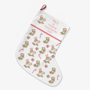 Baby voor haar roze Waterverf Grote Kerstsok