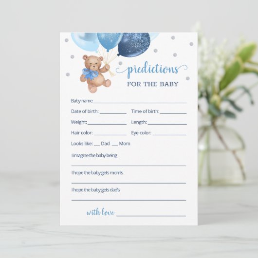 Baby voor het Baby shower Teddy Bear Kaart (Staand voorkant)