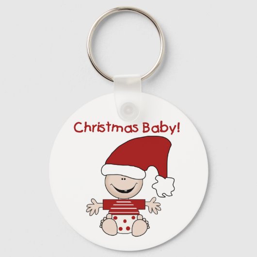 Baby voor kerstmis en cadeaus sleutelhanger (Voorkant)