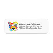 Baby voor liefde en vrede etiket (Voorkant)