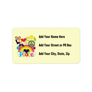 Baby voor liefde en vrede etiket