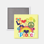 Baby voor liefde en vrede magneet (Voorkant / Achterkant)