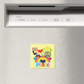 Baby voor liefde en vrede magneet (Insitu (Vaatwasser))