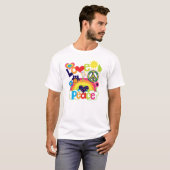 Baby voor liefde en vrede t-shirt (Voorkant volledig)