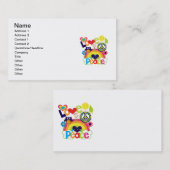 Baby voor liefde en vrede visitekaartje (Voorkant / Achterkant)