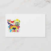 Baby voor liefde en vrede visitekaartje (Achterkant)