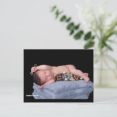 Baby voor pasgeboren skateboard briefkaart (Staand voorkant)