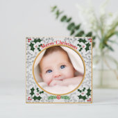 Baby voor prettige kerstfeestdagen - Aangepast Feestdagenkaart (Staand voorkant)