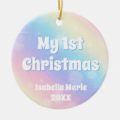  Baby voor regenboogstraal - 1 kerst Keramisch Ornament (Voorkant)