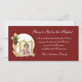 Baby voor religieuze kerstmis Jesus Floral Cross (Voorkant)