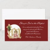 Baby voor religieuze kerstmis Jesus Floral Cross (Voorkant / Achterkant)