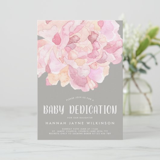 Baby voor roze en grijze pony Waterverf Kaart (Staand voorkant)