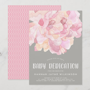 Baby voor roze en grijze pony Waterverf Kaart