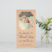 Baby voor schrijftypografie bedankkaart (Staand voorkant)