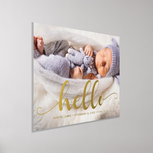Baby voor scriptletters "Hallo" Folie Afdrukken (Laagn)
