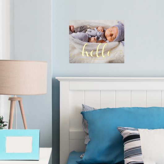 Baby voor scriptletters "Hallo" Folie Afdrukken (Insitu (Slaapkamer))