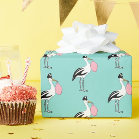 Baby voor speciale levering van winkel Blauw roze Cadeaupapier (Verjaardagsfeest)