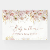 Baby voor tuinbloem in baby shower spandoek (Horizontaal)