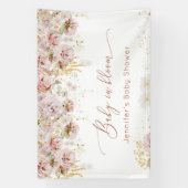 Baby voor tuinbloem in baby shower spandoek (Verticaal)