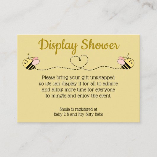 Baby voor tweelingbehuizing informatiekaartje (Voorkant)