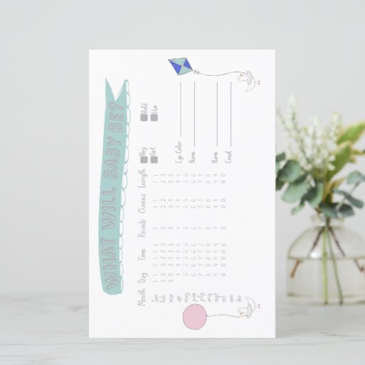 Baby-voorspeller-avontuurlijk Baby shower (Staand voorkant)