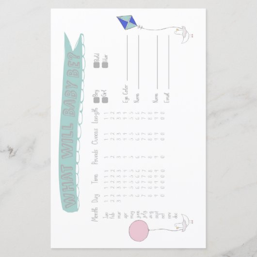 Baby-voorspeller-avontuurlijk Baby shower (Voorkant)