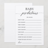 Baby voorspelling Baby shower game Programmakaart (Voorkant / Achterkant)