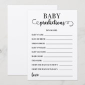 Baby voorspelling Baby shower game Programmakaart (Voorkant / Achterkant)