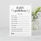 Baby voorspelling Baby shower game Programmakaart (Staand voorkant)