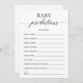 Baby voorspelling Baby shower game Programmakaart (Voorkant / Achterkant)