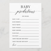 Baby voorspelling Baby shower game Programmakaart (Voorkant)