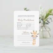 Baby voorspelling - Baby shower spel Informatiekaartje (Staand voorkant)