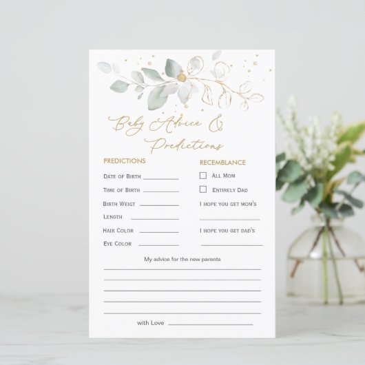 Baby Voorspelling en advies voor groene en goudops (Staand voorkant)