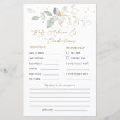 Baby Voorspelling en advies voor groene en goudops (Voorkant)