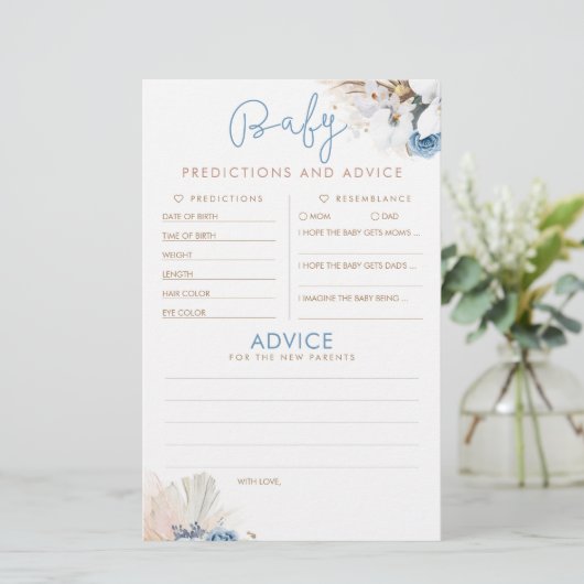 Baby voorspelling en adviesgame (Staand voorkant)