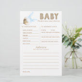 Baby voorspelling en adviesgame (Staand voorkant)