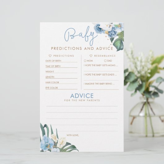 Baby voorspelling en adviesgame (Staand voorkant)