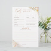 Baby voorspelling en adviesgame (Staand voorkant)