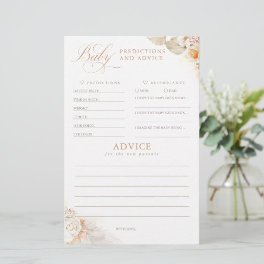 Baby voorspelling en adviesgame (Staand voorkant)