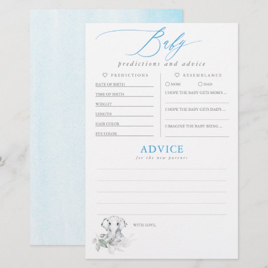 Baby voorspelling en adviesgame (Voorkant / Achterkant)