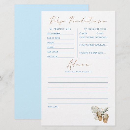 Baby voorspelling en adviesgame (Voorkant / Achterkant)