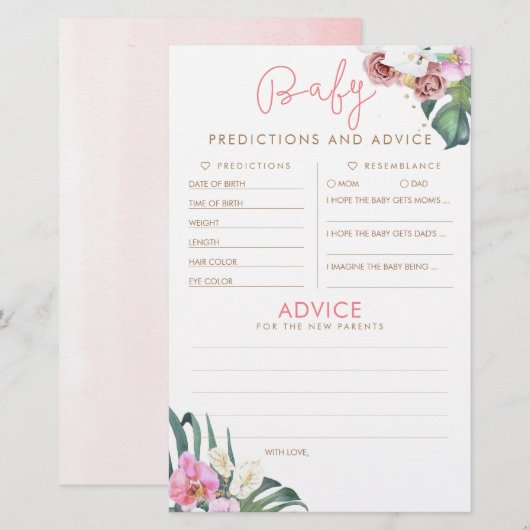 Baby voorspelling en adviesgame (Voorkant / Achterkant)