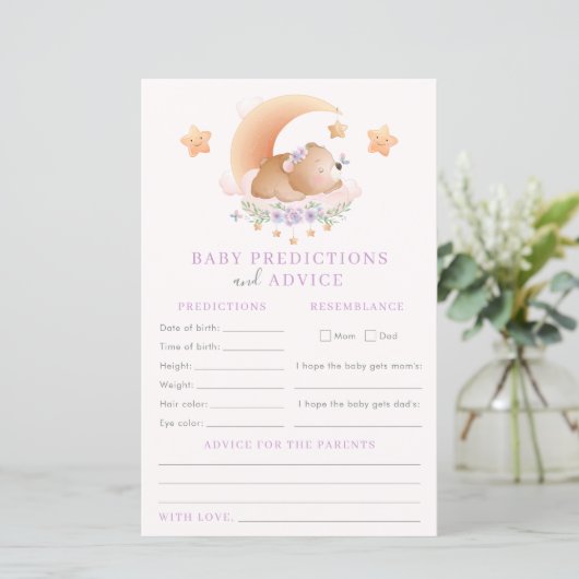 Baby voorspelling en adviesgame (Staand voorkant)