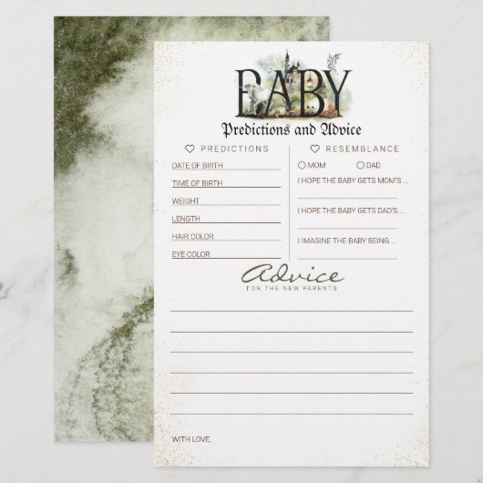 Baby voorspelling en adviesgame (Voorkant / Achterkant)