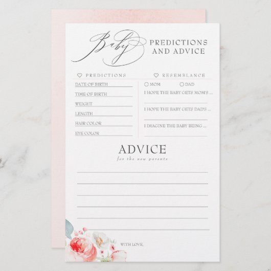 Baby voorspelling en adviesgame (Voorkant / Achterkant)