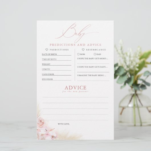 Baby voorspelling en adviesgame (Staand voorkant)