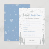 Baby voorspelling Kaart - Winterspelen Baby shower (Voorkant / Achterkant)