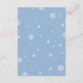 Baby voorspelling Kaart - Winterspelen Baby shower (Achterkant)