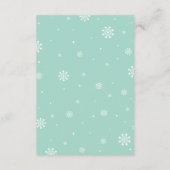 Baby voorspelling Kaart - Winterspelen Baby shower (Achterkant)